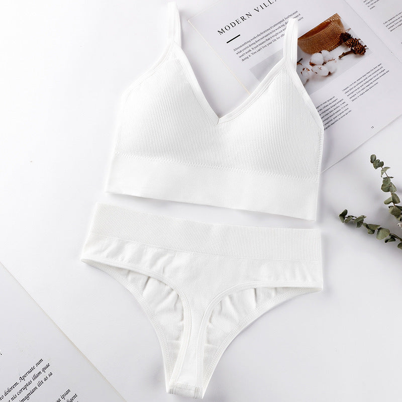 Women Bra Panties Set Push Up Sports Bra