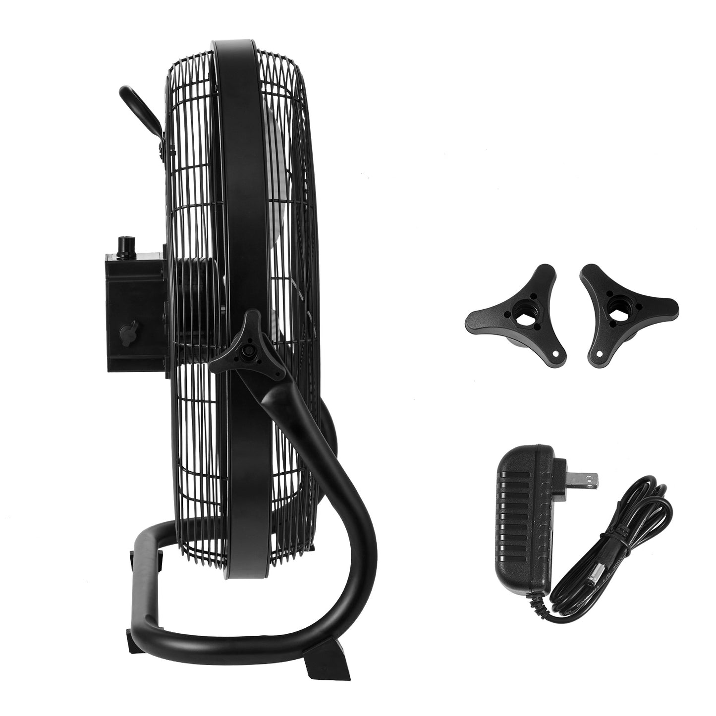 VEVOR 16'' Cordless Fan – Portable, Quiet, High-Velocity with 360° Pivot & Stepless Speed.