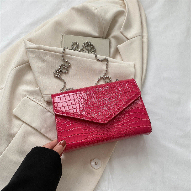 Crocodile Pattern Clamshell Bag