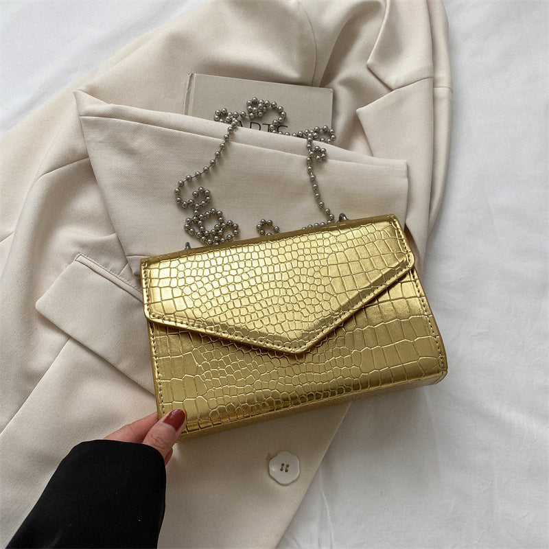 Crocodile Pattern Clamshell Bag
